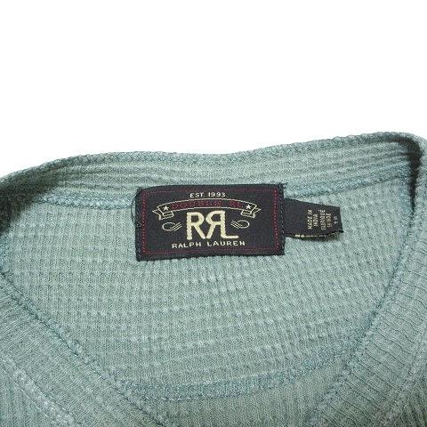 RRL 長袖　ヘンリーネック　カットソー サーマル ワッフル　オリーブ RRL(ダブルアールエル) ヘンリーネックカットソー オリーブ