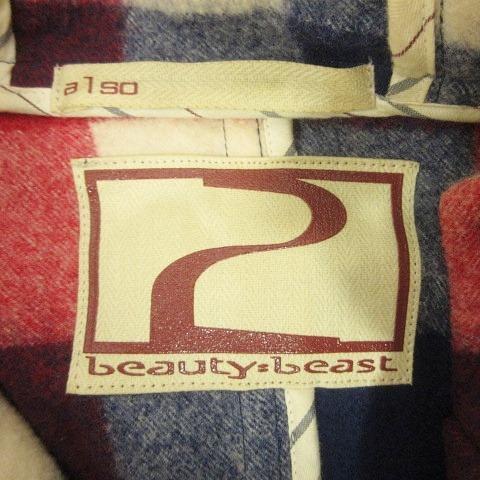 ビューティービースト チェック ダッフルコート アウター ウール IH136