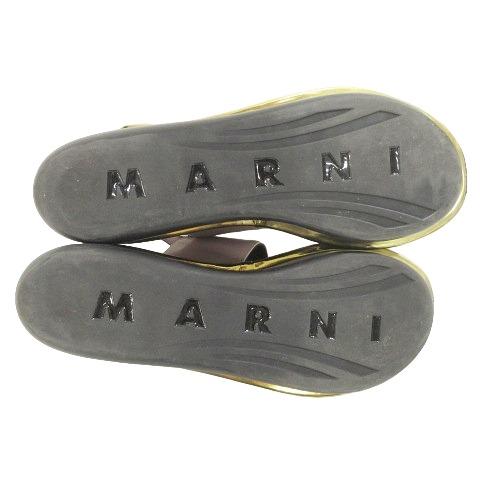 MARNI マルニ スクエアトゥ サイドジップ ブーツ 厚底 35黒 レザー  