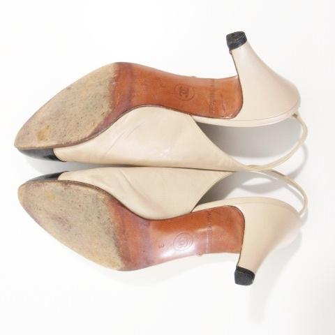 CHANEL シャネル バイカラー パンプス バックストラップ