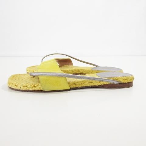 HERMES（エルメス） フラット サンダル エスパドリーユ 35 22.5cm 黄色