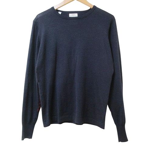 ビズビム VISVIM 長袖 ニット エルボーパッチ 薄手 ウール シルク  