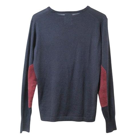 ビズビム VISVIM 長袖 ニット エルボーパッチ 薄手 ウール シルク  