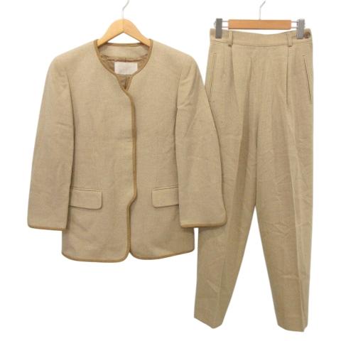 コルディア CORDIER 美品 スーツ セットアップ ノーカラージャケット 