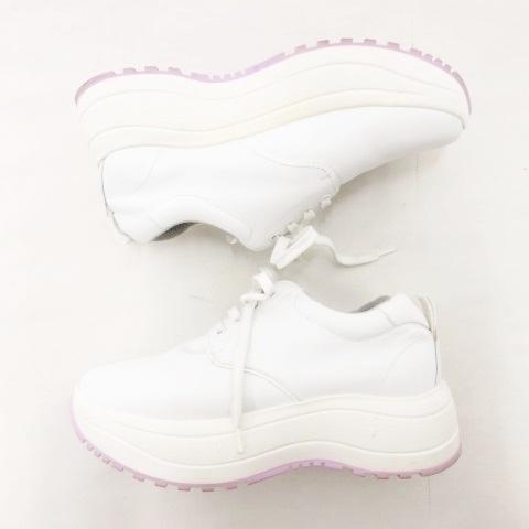 フォロー割あり！CELINE ホワイト　厚底　レザー スニーカー　レシートあり フォロー割あり！CELINE ホワイト厚底レザー スニーカーレシートあり