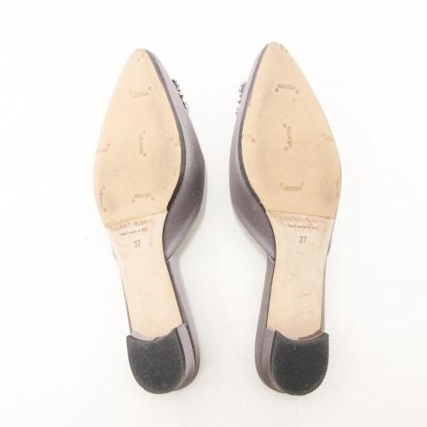 マノロブラニク MANOLO BLAHNIK 美品 フラットシューズ ビジュー