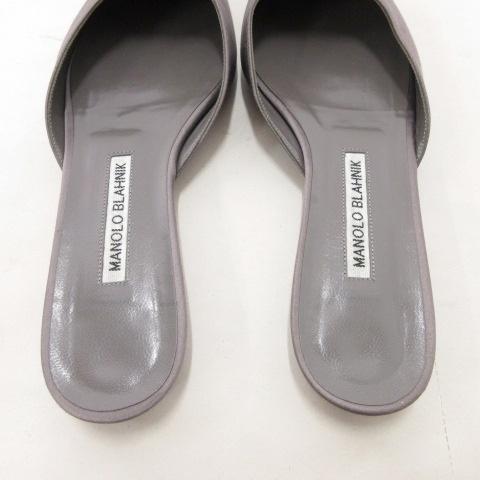 マノロブラニク MANOLO BLAHNIK 美品 フラットシューズ ビジュー