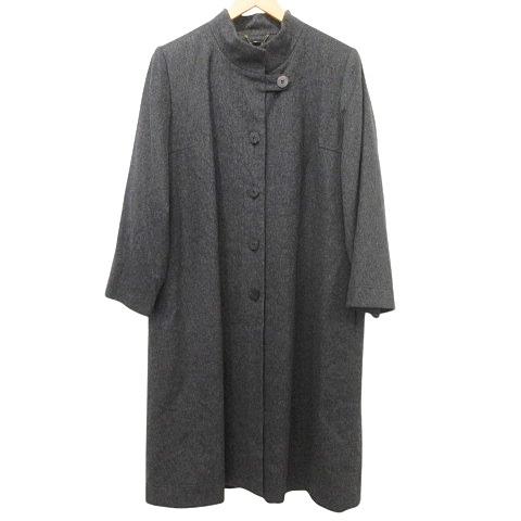 美品♡ ロペ カシミヤ混 ロングコート フーディ グレー 36 S ベルト付 