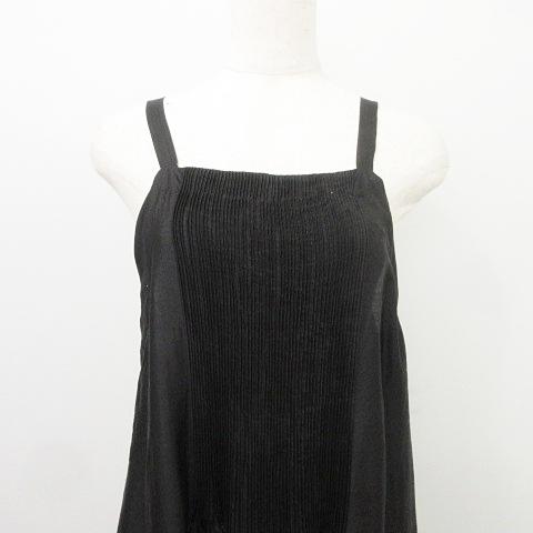 BUNON ブノン シルク100％ キャミワンピース ロング Lサイズ 黒  