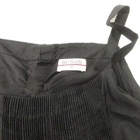 BUNON ブノン シルク100％ キャミワンピース ロング Lサイズ 黒  