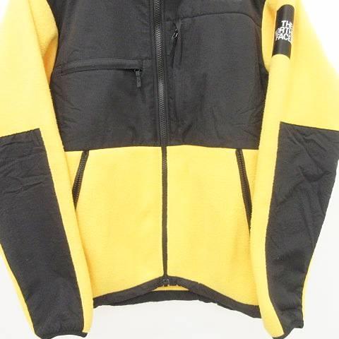 THE NORTH FACE 美品 フリースジャケット アウター 羽織 NA71951 異素材切替 Sサイズ 黄色 イエロー 黒 ブラック 【Perfecto】 ★AA★