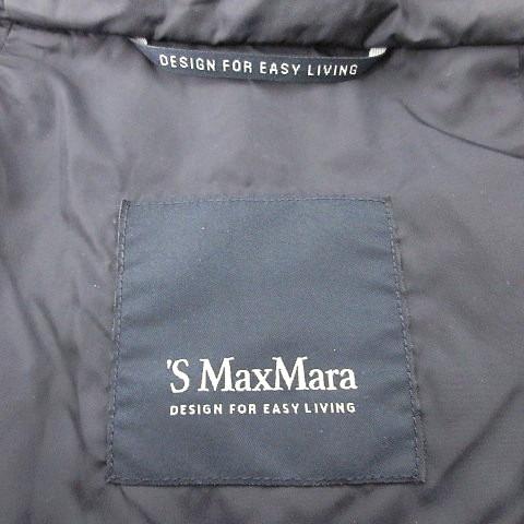 S MaxMara マックスマーラ ダウンベスト ファー ブラック Lサイズ MAXMARA WEEKEND LINE（マックスマーラウィークエンドライン） WEEKEND