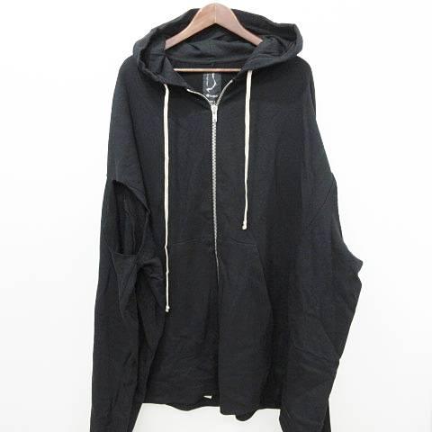 リックオウエンス　19ss 刺繍　メンズ　パーカー　ブラック　ロング　スウェット リックオウエンス 19ss 刺繍 メンズ パーカー ブラック ロング