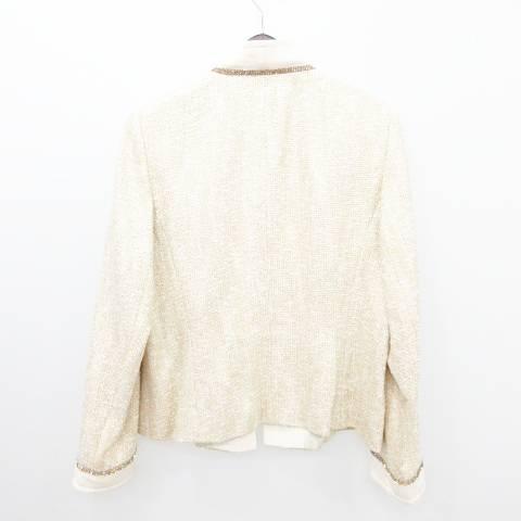 未使用品 エスカーダ ESCADA 美品 タグ付き ビジュー ラメ ツイード  