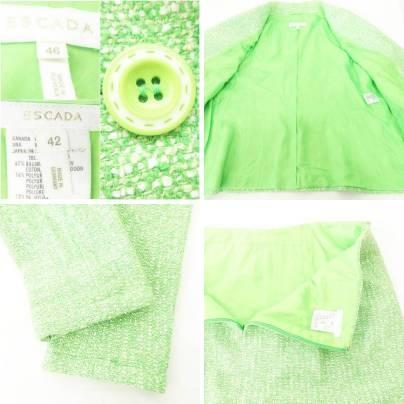 エスカーダ ESCADA 美品 スカート スーツセットアップ ツイード 46 42