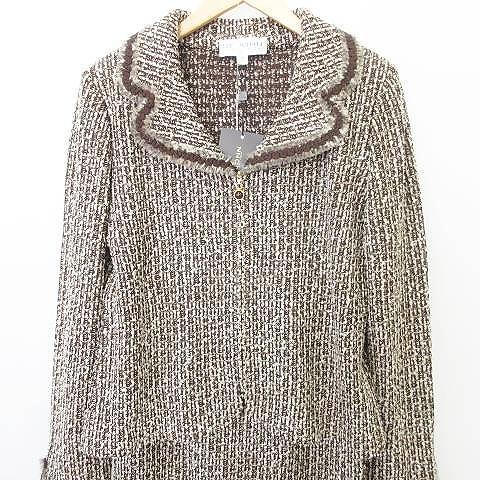 レディース ☆美品☆セントジョン ノーカラーツイードジャケット