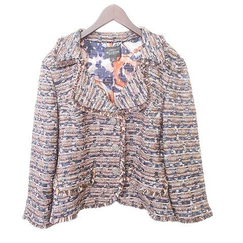 セントジョン ST.JOHN 美品 ツイード ジャケット ビジューボタン 