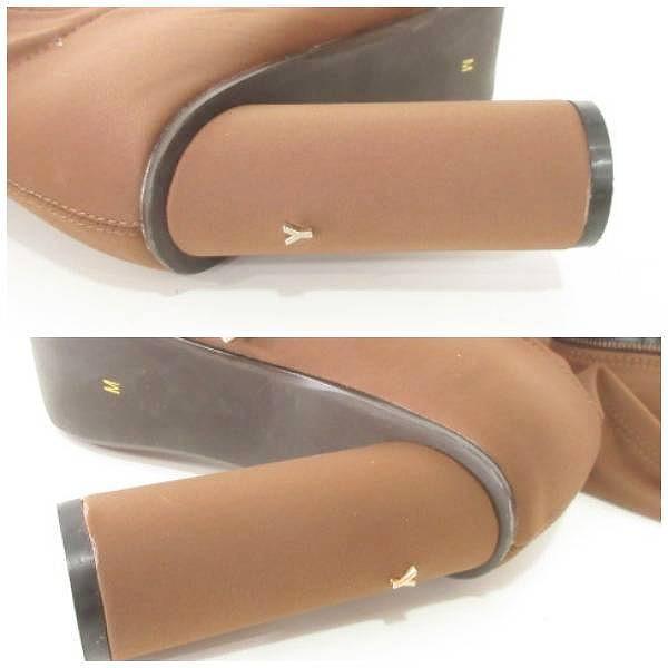 イエロー YELLO 美品 ニーハイ ロング ブーツ 靴 ハイヒール ポイン