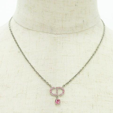 ディオール Dior 美品 Petit CD Necklace ネックレス メタル 
