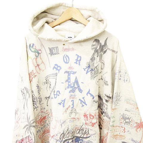 セントマイケル SAINTMICHAEL 美品 24ss Born Raised LA Hoodie Grey