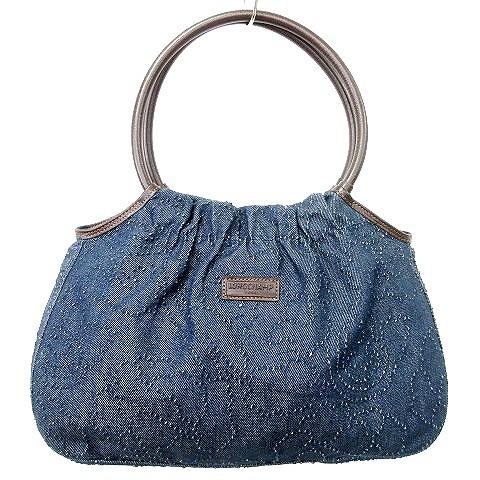 LONGCHAMP（ロンシャン） 美品 トートバッグ デニム レザー インディゴ 