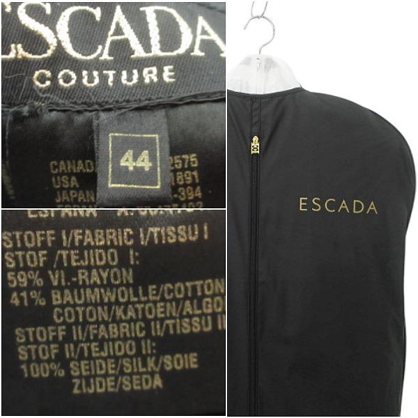 エスカーダ ESCADA 美品 パーティ シースルー ラメ ドレス ロング 