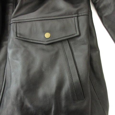 ラムレザーコート　ラムレザージャケット　ブラック　紳士用　3L 楽天市場】100cm テーラード レザーロングコート S〜3L ラムスキン