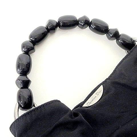 【Christian Dior】マリスパール　ハンドバッグ　黒 Christian Dior】クリスチャン・ディオール マリスパール ハンドバッグ