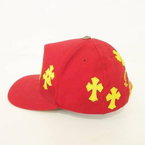 【新品未使用】クロムハーツ クロスパッチ ベースボール ハット キャップ 赤 CHROME HEARTS クロムハーツ クロスパッチ ベースボール