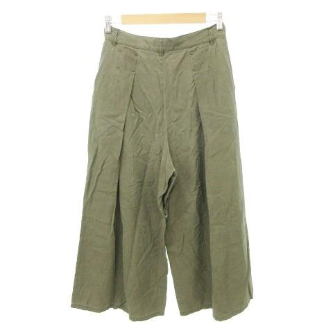 ズッカ zucca タック ワイド パンツ 無地 センタープレス 薄手 Mサイズ 