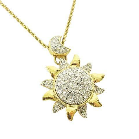 スワロフスキー SWAROVSKI 太陽 月 モチーフ ネックレス MOON SUN 