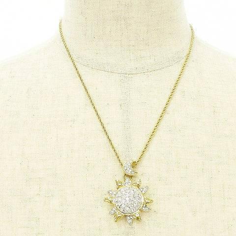 スワロフスキー SWAROVSKI 太陽 月 モチーフ ネックレス MOON SUN 