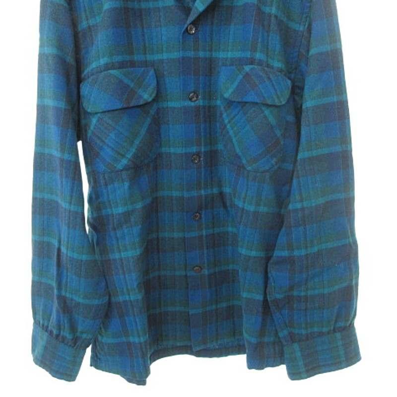 P*n様 60S Pendleton グリーン ペンドルトン PENDLETON 60s 後期 ボードシャツ ビンテージ オンブレ