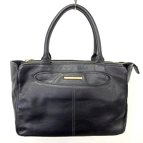 グレ GRES 美品 レザー ハンドバッグ 黒 ブラック ORG A0708