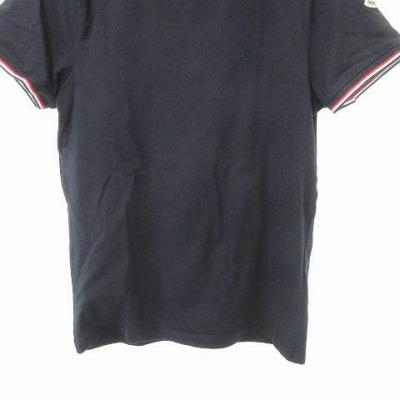 美品】MONCLER モンクレール半袖Tシャツトリコロールタグ黒S 新