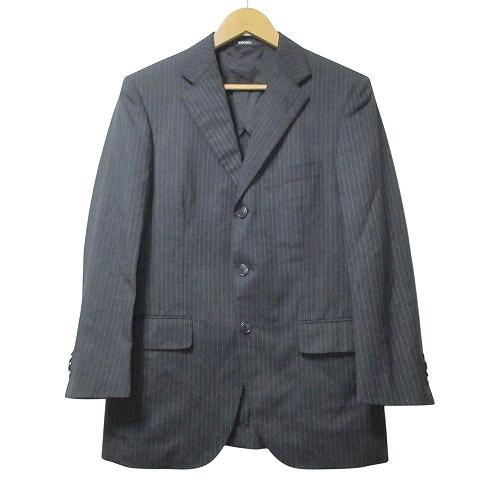 リーガル スーツ【未使用品】スーツ セットアップ ピンストライプ 形状記憶 AOYAMA 【洋服の青山】スーツ メンズ オールシーズン ネイビー 紺