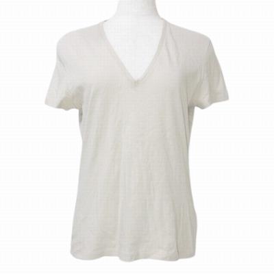 GUCCI（グッチ） 半袖 Tシャツ カットソー Vネック ロゴ S ベージュ 