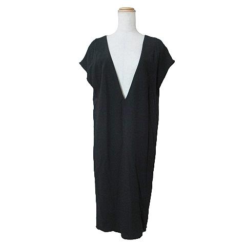 アドーア 美品 Wジョーゼットワンピース ロング 5318140513 半袖