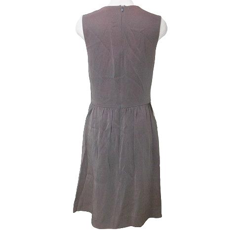 アディアム ADEAM 光沢 ワンピース ひざ丈 ノースリーブ バイ