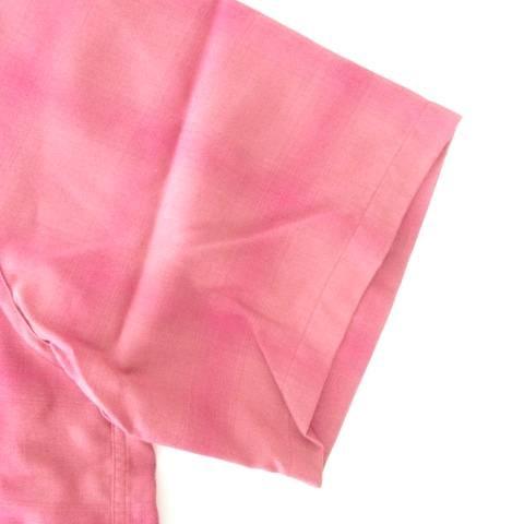 WACKO MARIA ワコマリア　オンブレチェックシャツ　ピンク　Ｍ WACKO MARIA ワコマリア オンブレチェックシャツ ピンク M