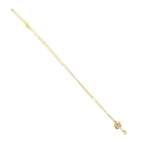GUCCI（グッチ） 美品 キー ダブルG ネックレス クリスタル ストーン