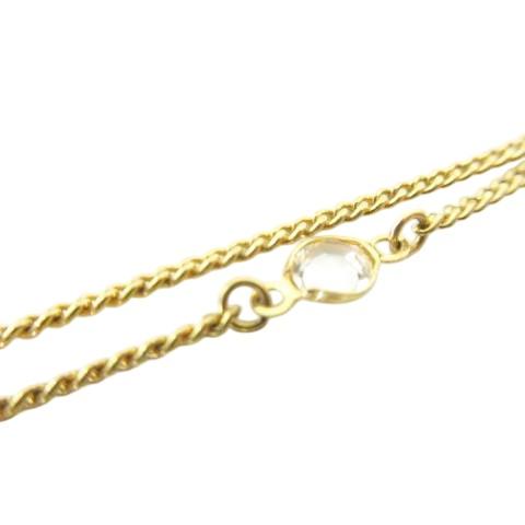 GUCCI（グッチ） 美品 キー ダブルG ネックレス クリスタル ストーン