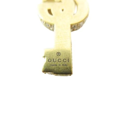 GUCCI（グッチ） 美品 キー ダブルG ネックレス クリスタル ストーン