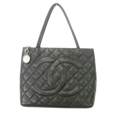 CHANEL シャネル マトラッセ 復刻トート ハンドバッグ キャビアスキン 