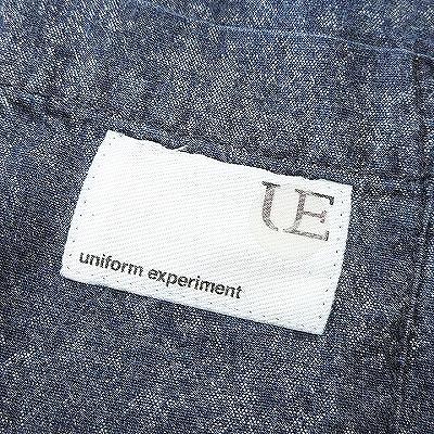 【中古】ユニフォームエクスペリメント 25SS インディゴ プリント ドロ—コード シャツ 長袖 2 紺 ネイビー メンズ ユニフォームエクスペリメント uniform experiment 25SS INDIGO PRINT