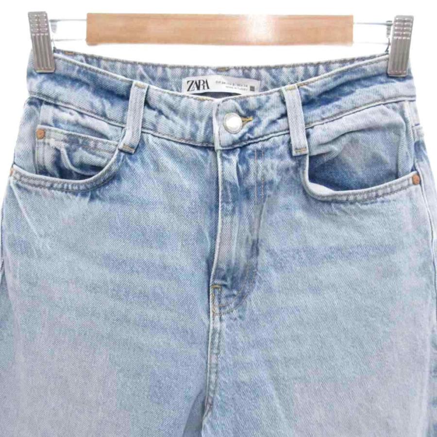 ZARA（ザラ） デニムパンツ ジーンズ カットオフ 34 ライトブルー /UO