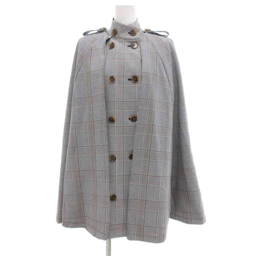 amerge. 美品 ケープコート ミニワンピース 2WAY チェック柄 M グレー