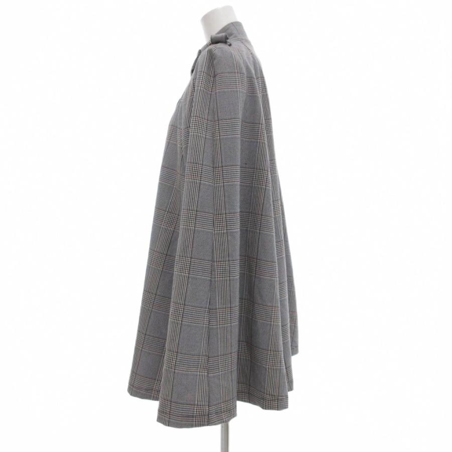 amerge. 美品 ケープコート ミニワンピース 2WAY チェック柄 M グレー