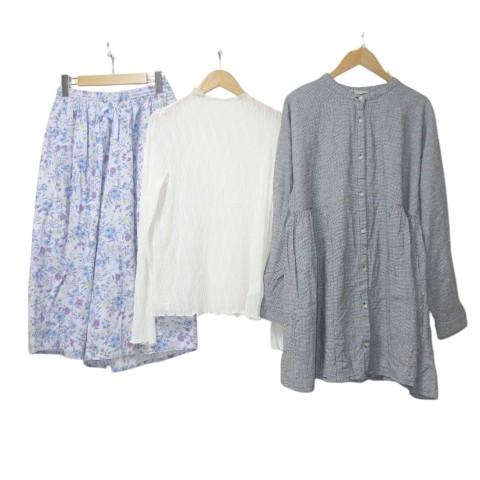 Samansa Mos2 サマンサモスモス SM2 ブルー トップス パンツ 3点