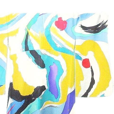 希少 岡本太郎 着物 振袖 中振袖 訪問着 デザイン 総柄 TAROサイン